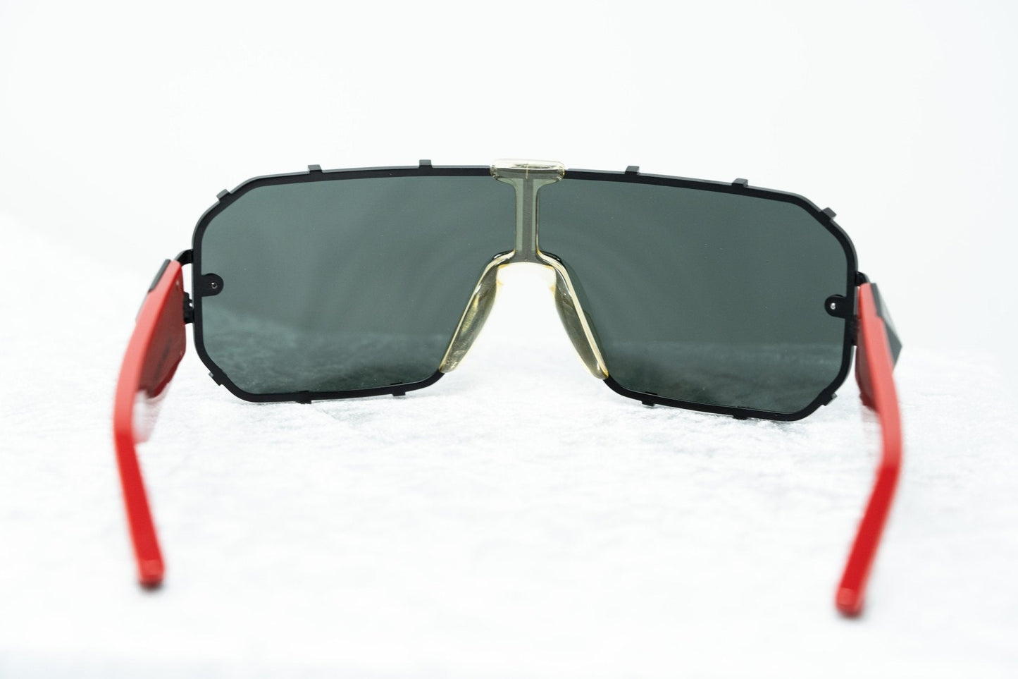 Giles Deacon Sunglasses Shield Red and Dark Grey