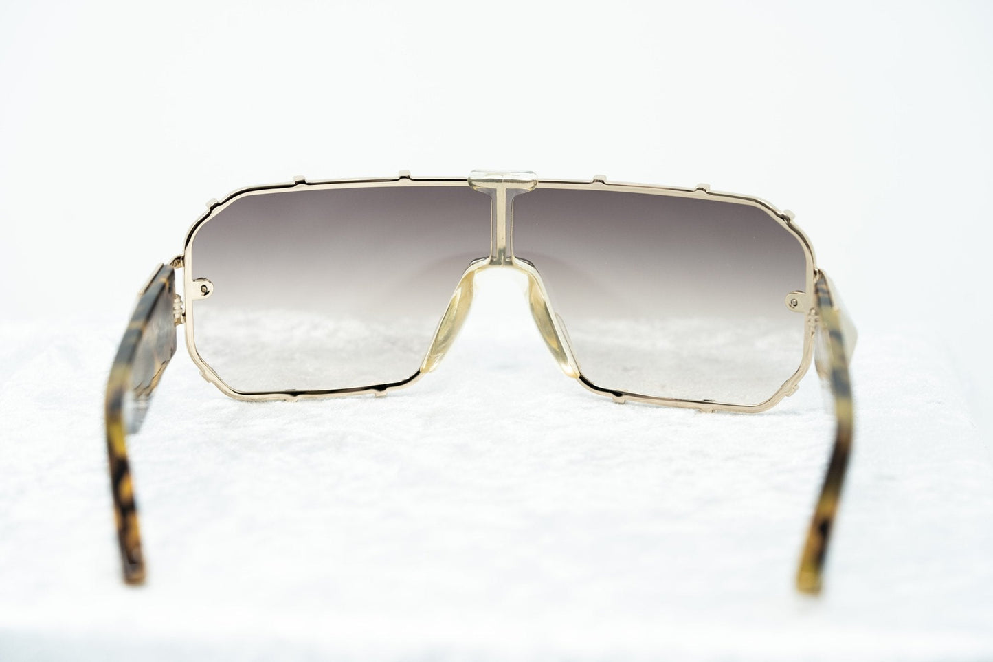 Giles Deacon Sunglasses Shield Tortoise Shell and Brown