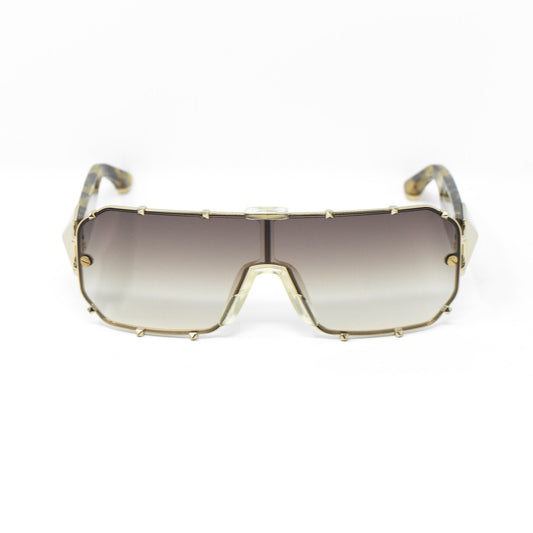 Giles Deacon Sunglasses Shield Tortoise Shell and Brown