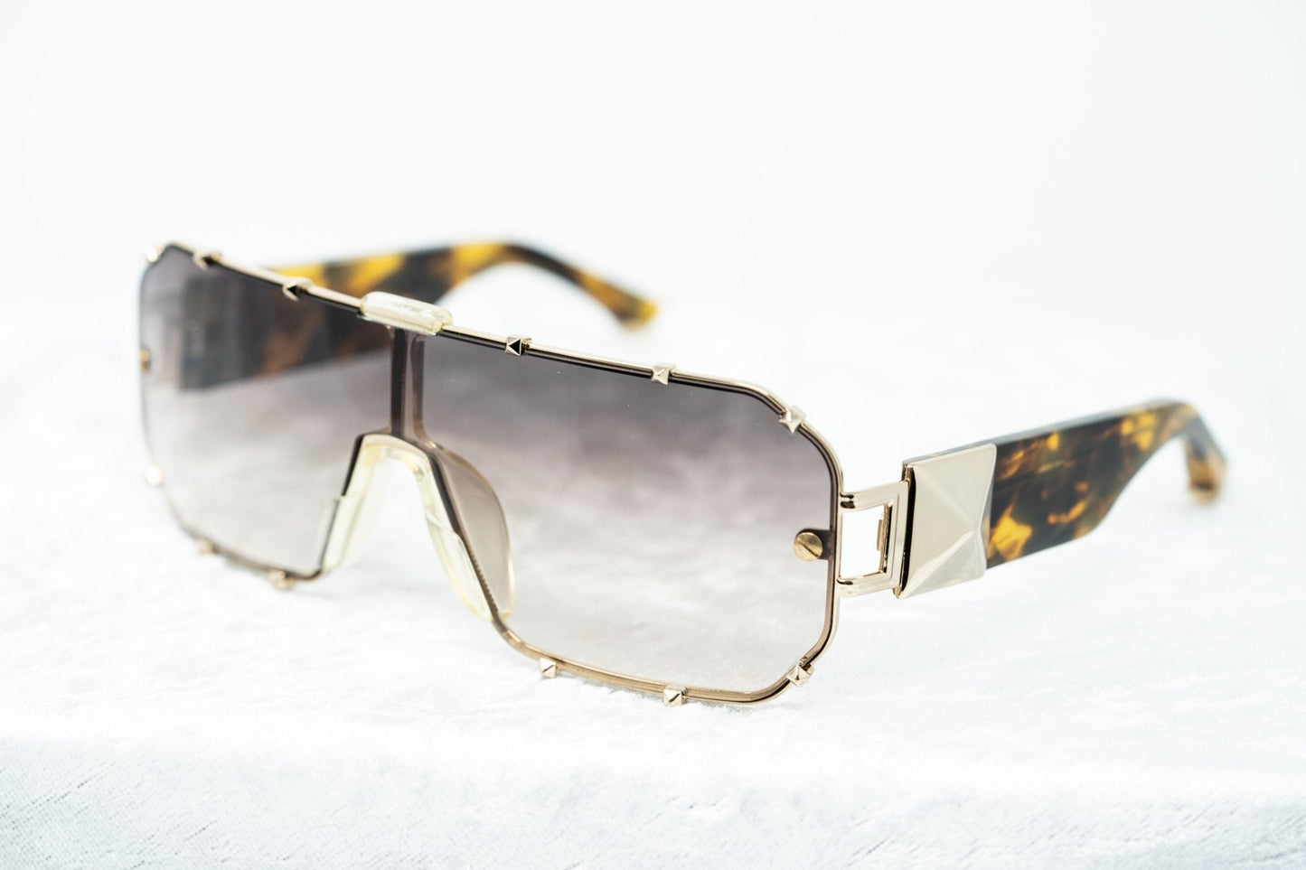 Giles Deacon Sunglasses Shield Tortoise Shell and Brown