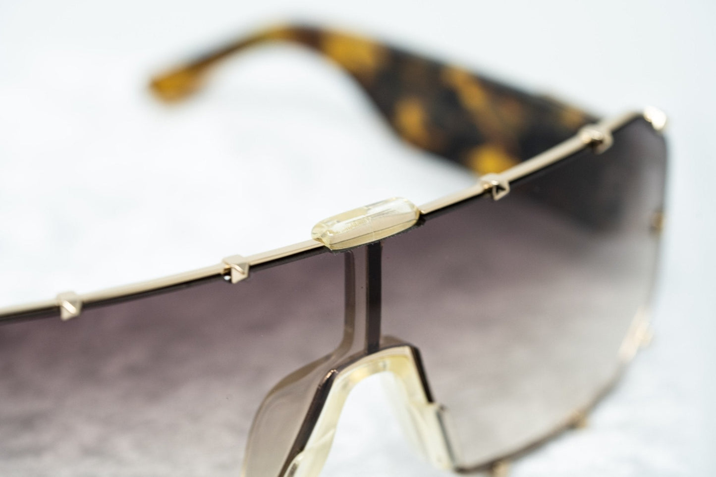 Giles Deacon Sunglasses Shield Tortoise Shell and Brown