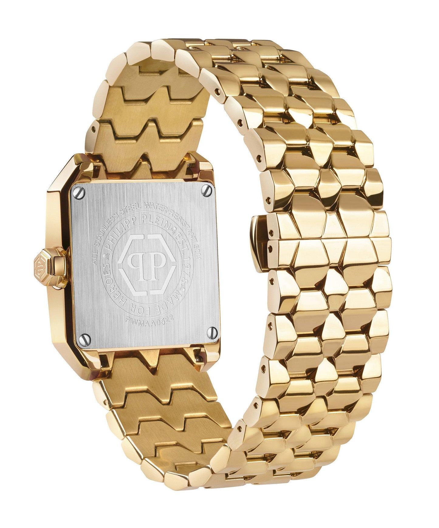 Philipp Plein Ladies Watch Offshore Square Gold PWMAA0522