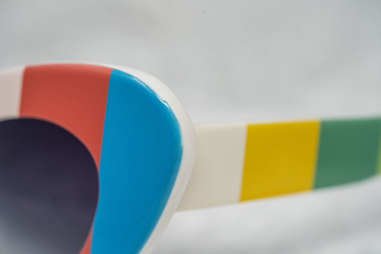 Jeremy Scott Sunglasses Cat Eye Multicoloured Bars and Grey