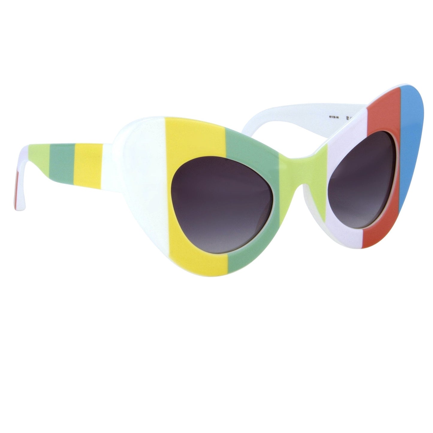 Jeremy Scott Sunglasses Cat Eye Multicoloured Bars and Grey