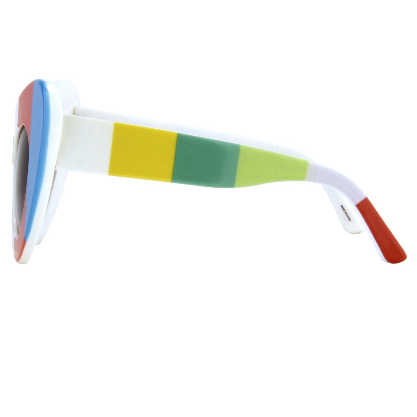 Jeremy Scott Sunglasses Cat Eye Multicoloured Bars and Grey