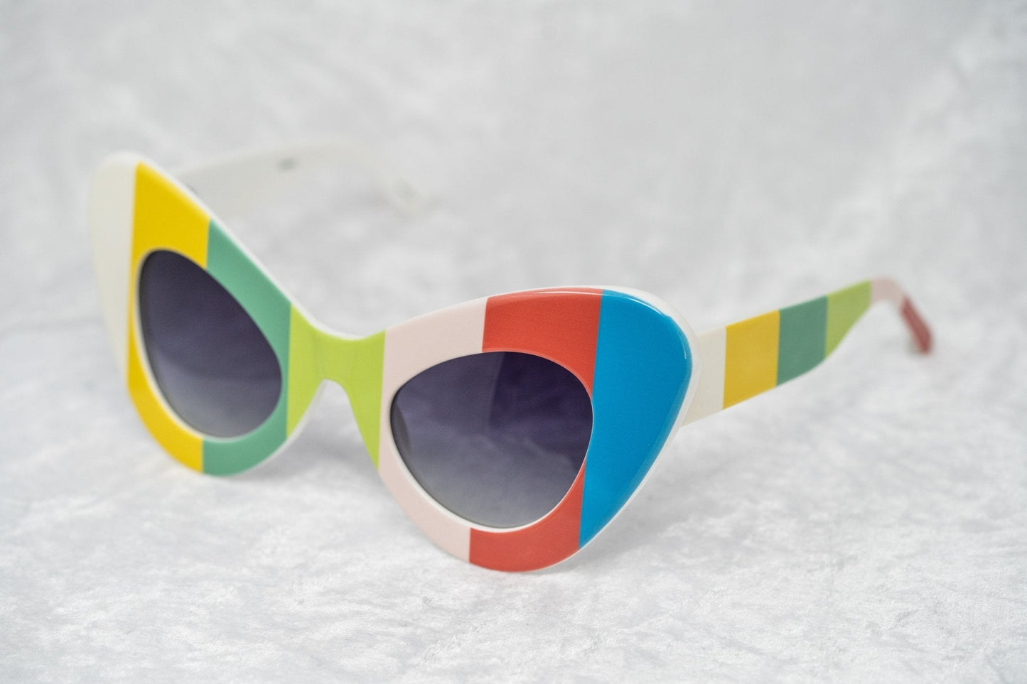 Jeremy Scott Sunglasses Cat Eye Multicoloured Bars and Grey
