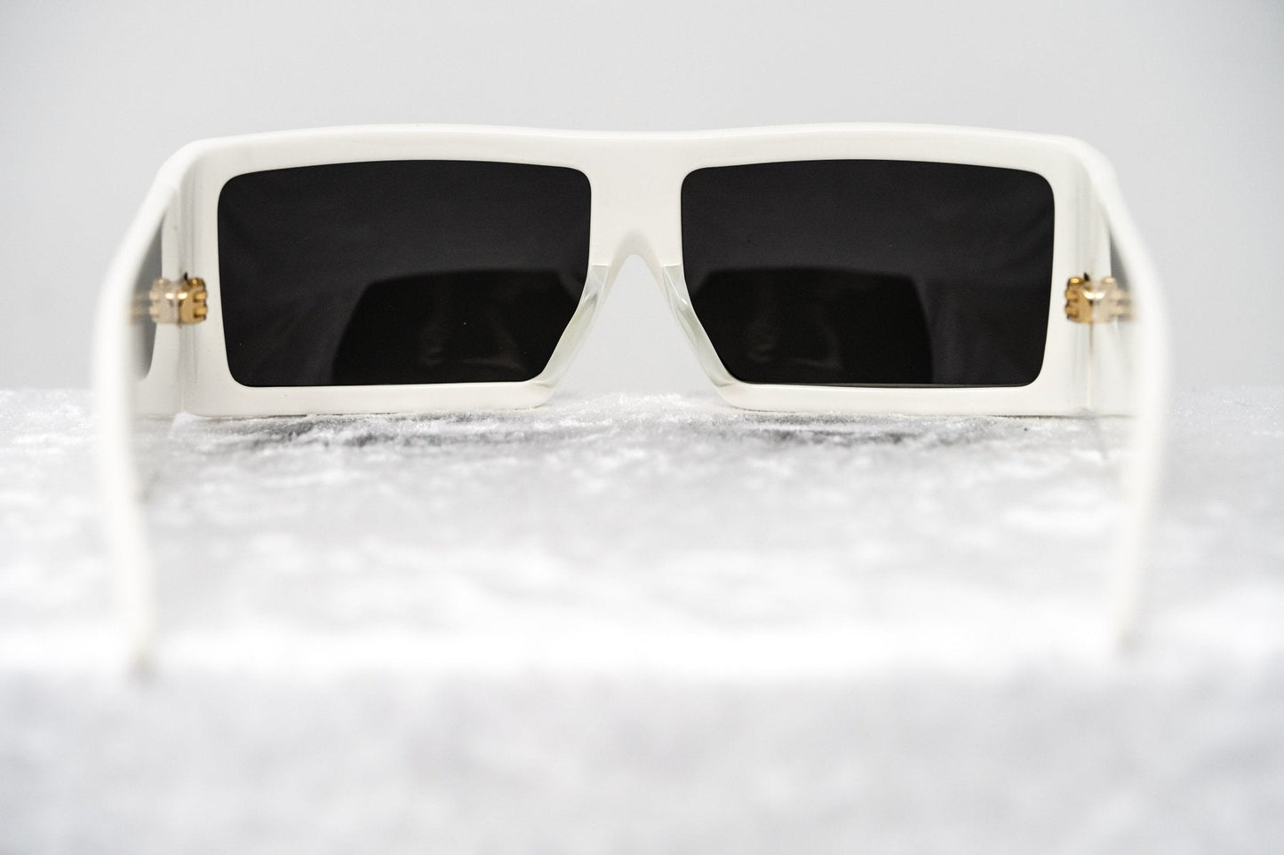 Jeremy Scott Sunglasses Rectangular White and Grey