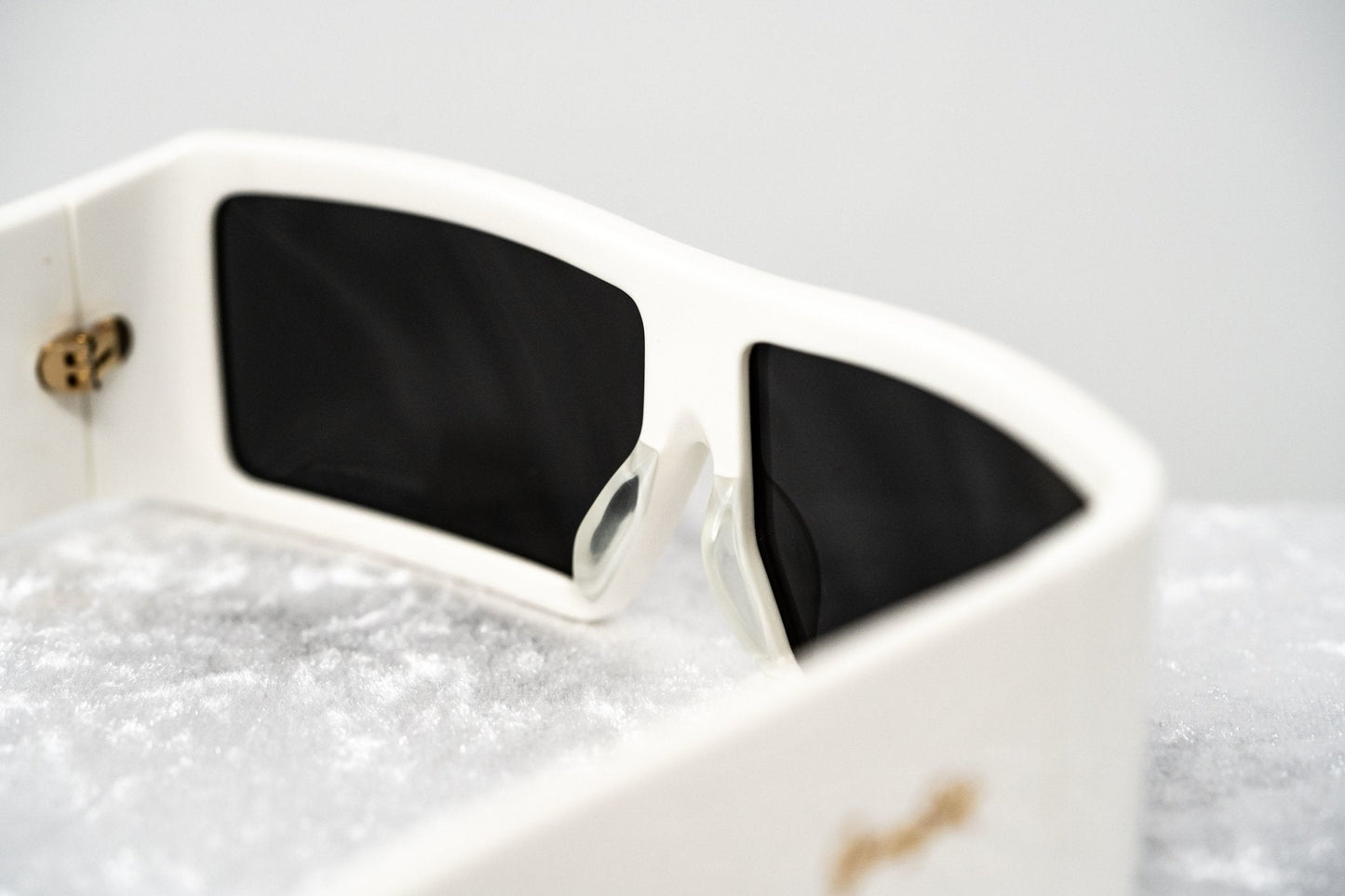 Jeremy Scott Sunglasses Rectangular White and Grey