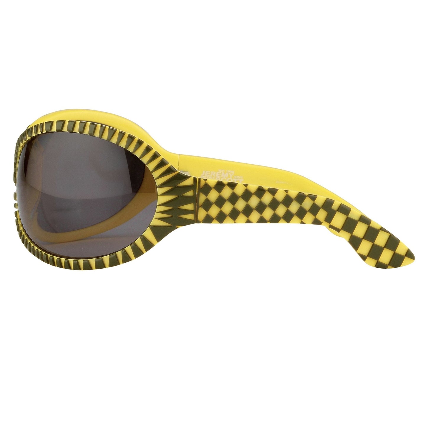 Jeremy Scott Sunglasses Wrap Around Black Yellow and Grey JSWRAPC4SUN