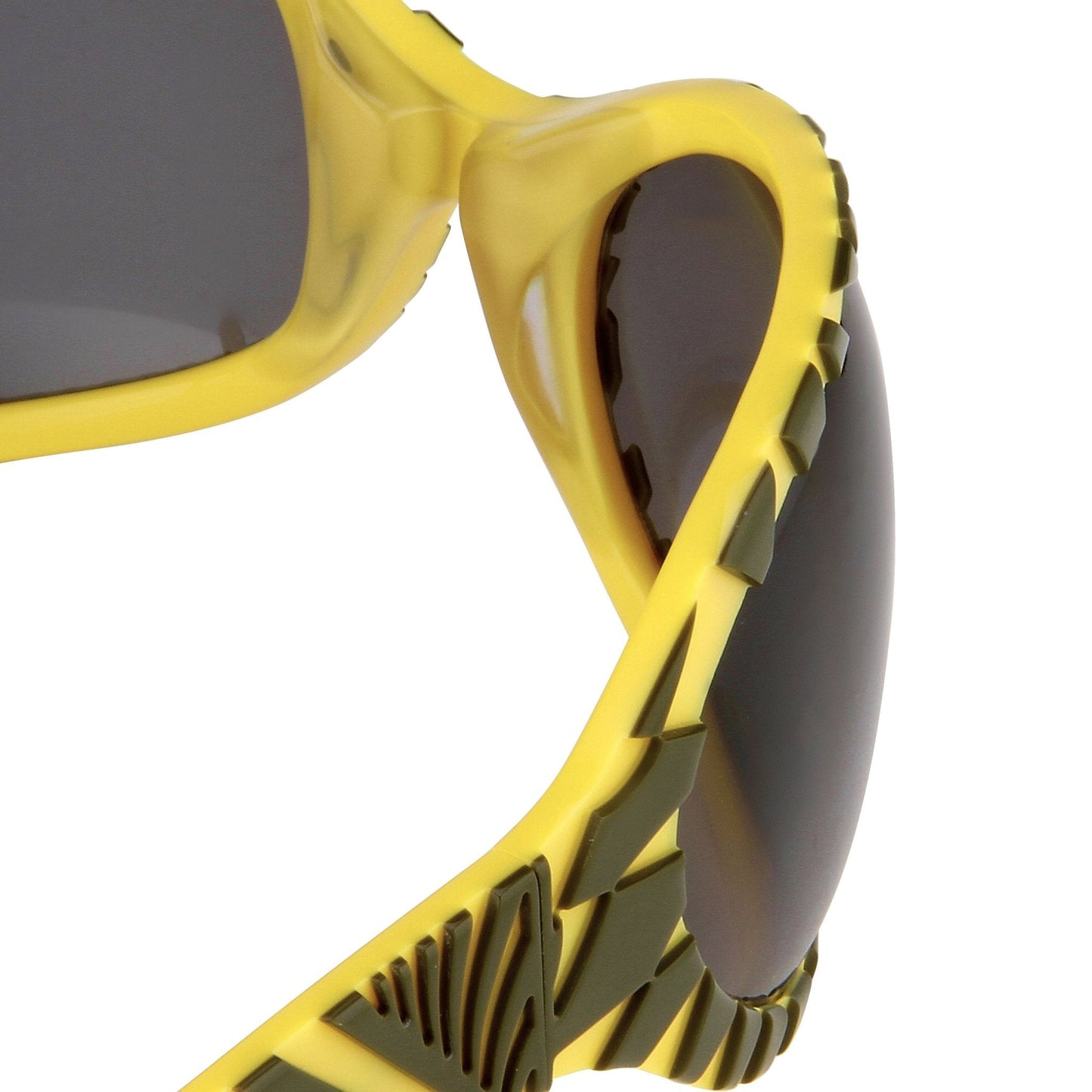 Jeremy Scott Sunglasses Wrap Around Black Yellow and Grey JSWRAPC4SUN