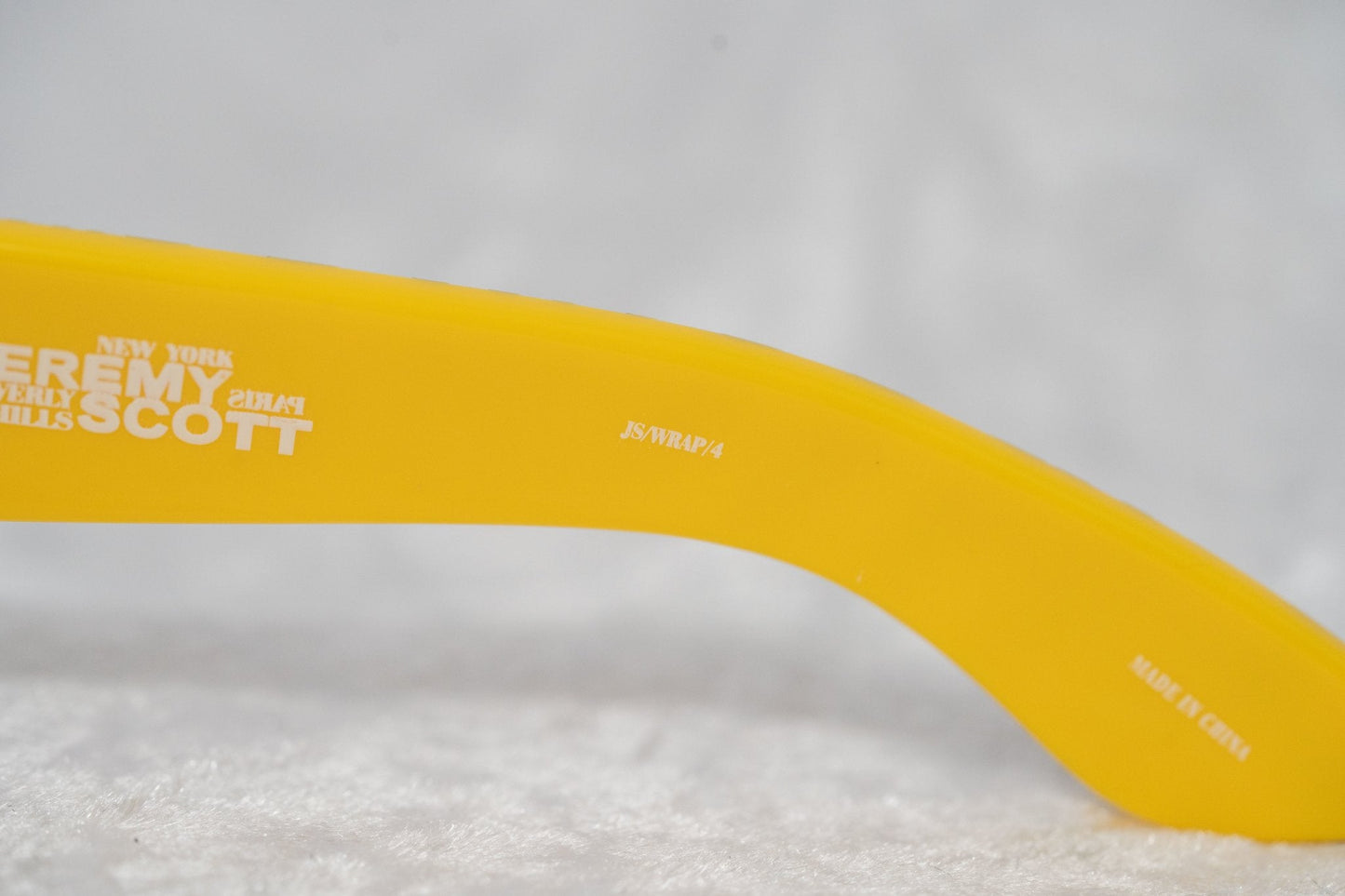 Jeremy Scott Sunglasses Wrap Around Black Yellow and Grey JSWRAPC4SUN