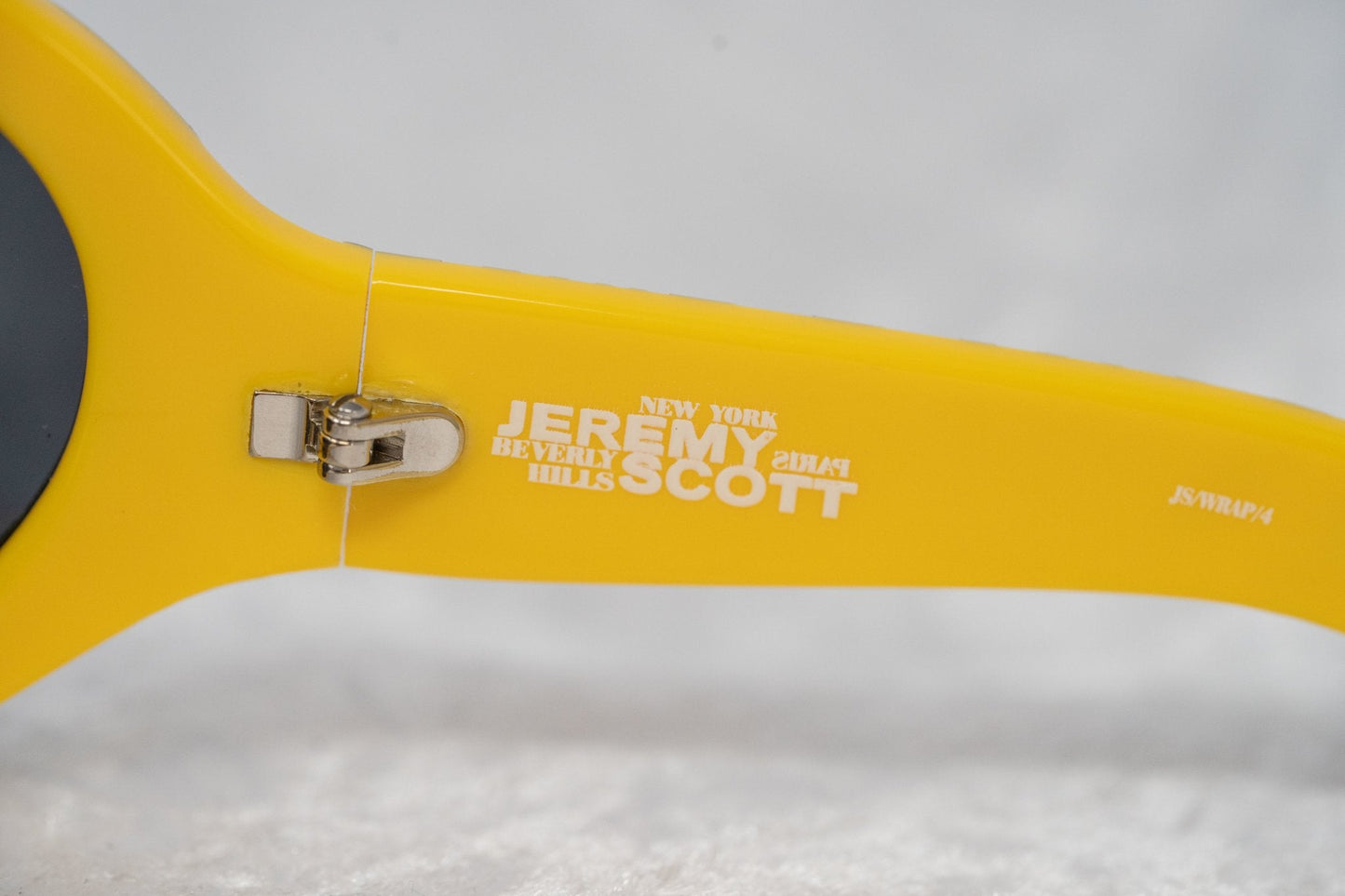 Jeremy Scott Sunglasses Wrap Around Black Yellow and Grey JSWRAPC4SUN
