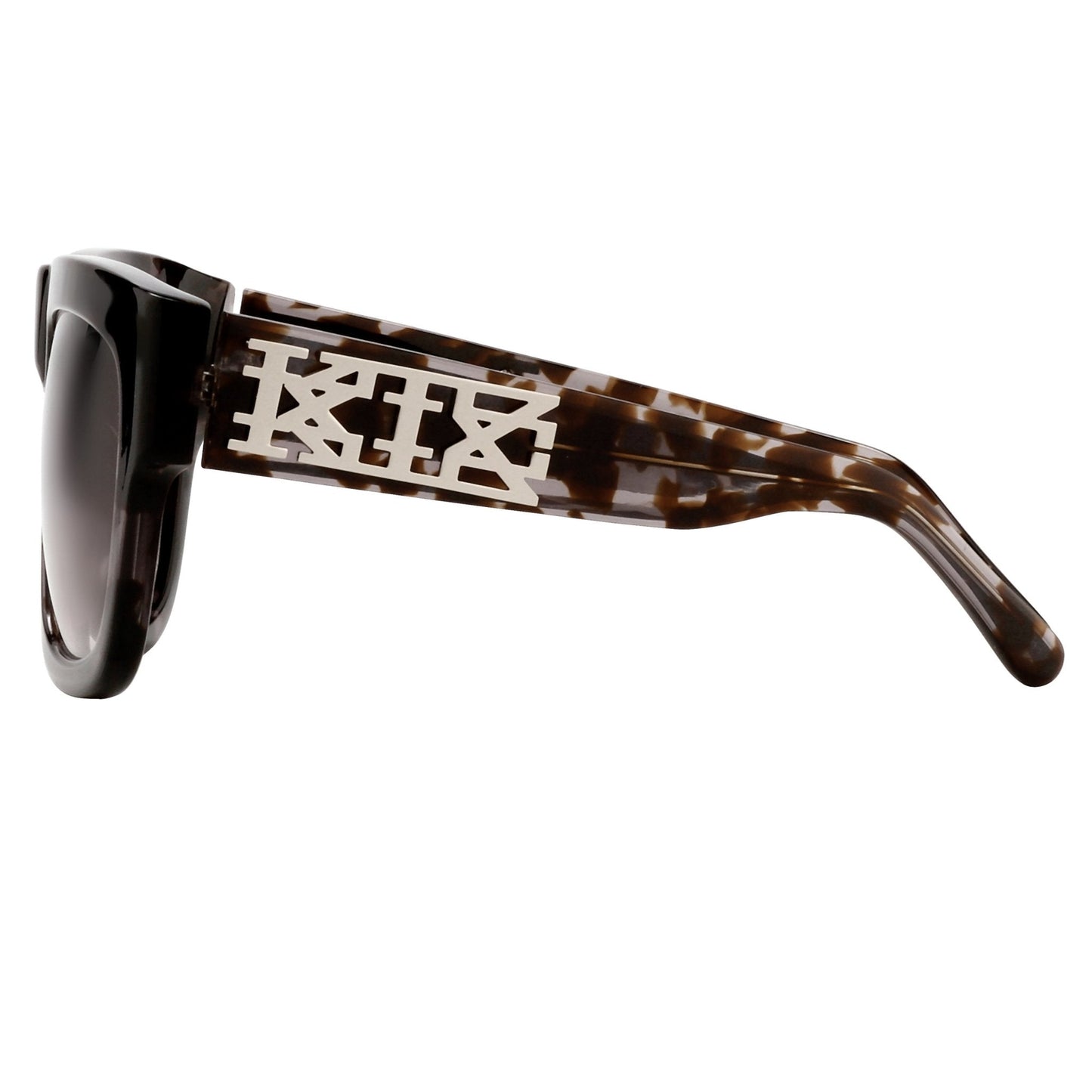 Kokon To Zai Sunglasses D-Frame Black Tortoise Shell and Grey