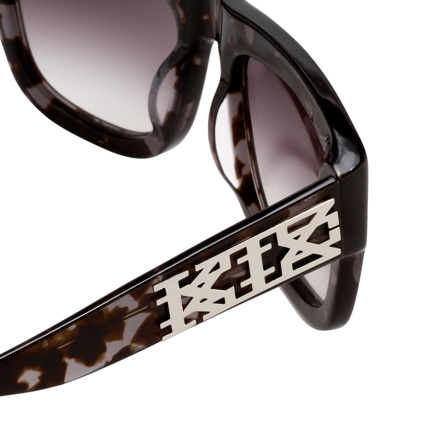 Kokon To Zai Sunglasses D-Frame Black Tortoise Shell and Grey