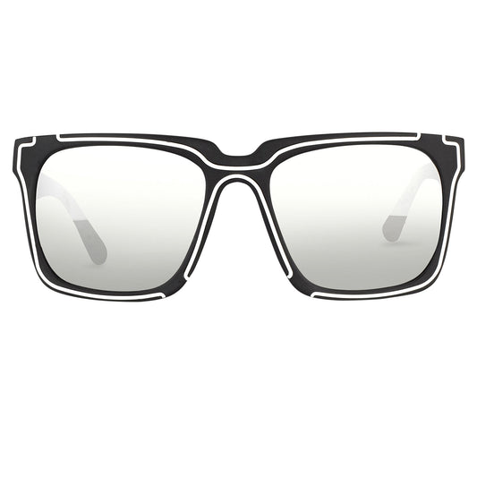 Kokon To Zai Sunglasses D-Frame Black and Silver KTZ14C2SUN