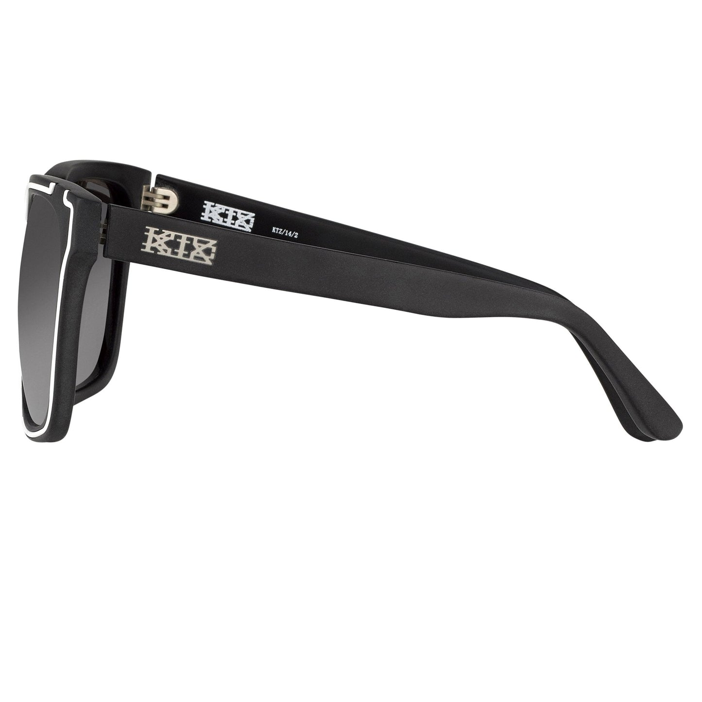 Kokon To Zai Sunglasses D-Frame Black and Silver KTZ14C2SUN