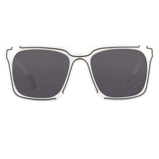 Kokon To Zai Sunglasses D-Frame White and Silver