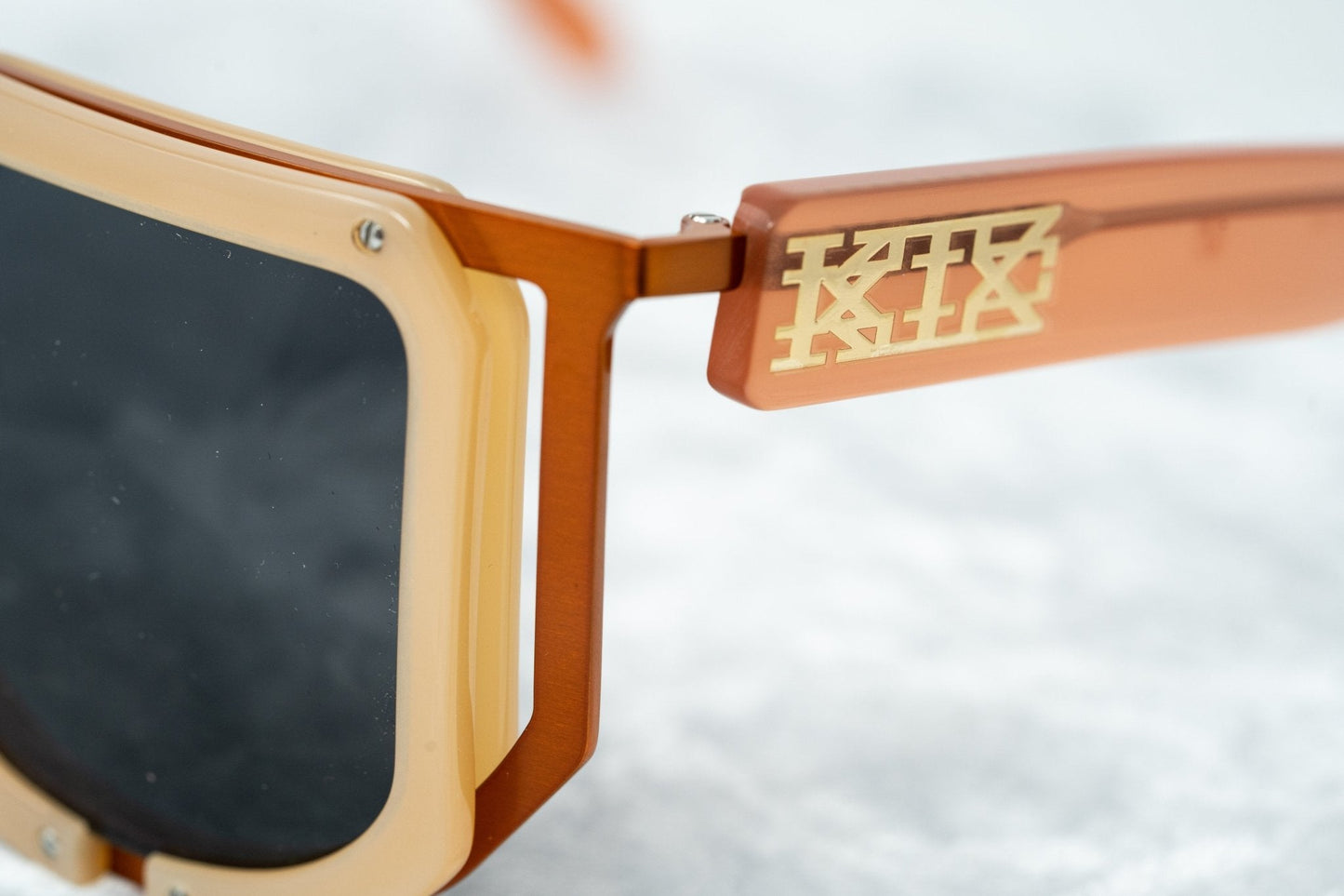 Kokon To Zai Sunglasses Special Beige Orange and Dark Grey KTZ16C1SUN