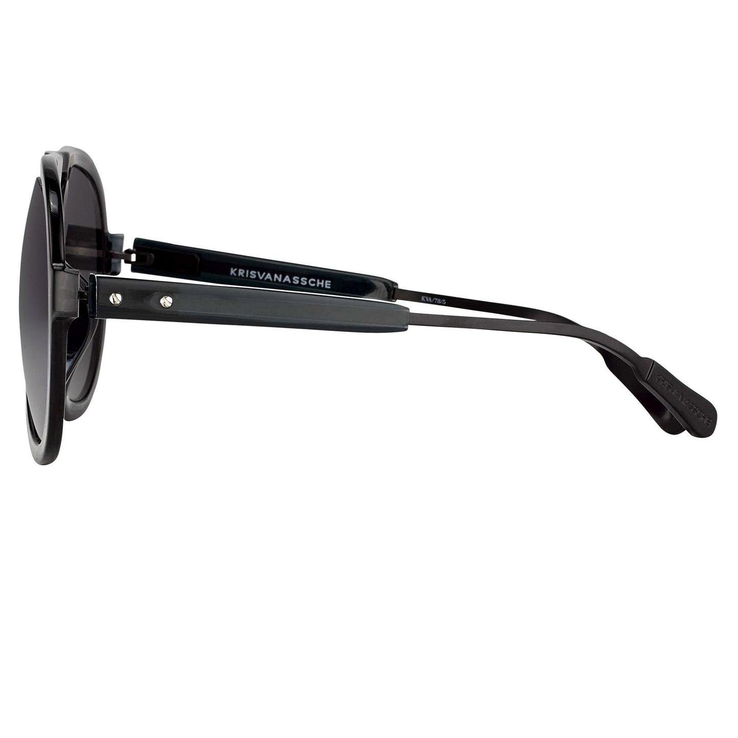 Kris Van Assche Men's Sunglasses Black and Blue KVA78C5SUN