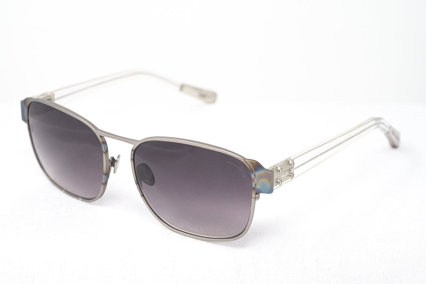Kris Van Assche Sunglasses D-Frame Iridescent Silver and Purple