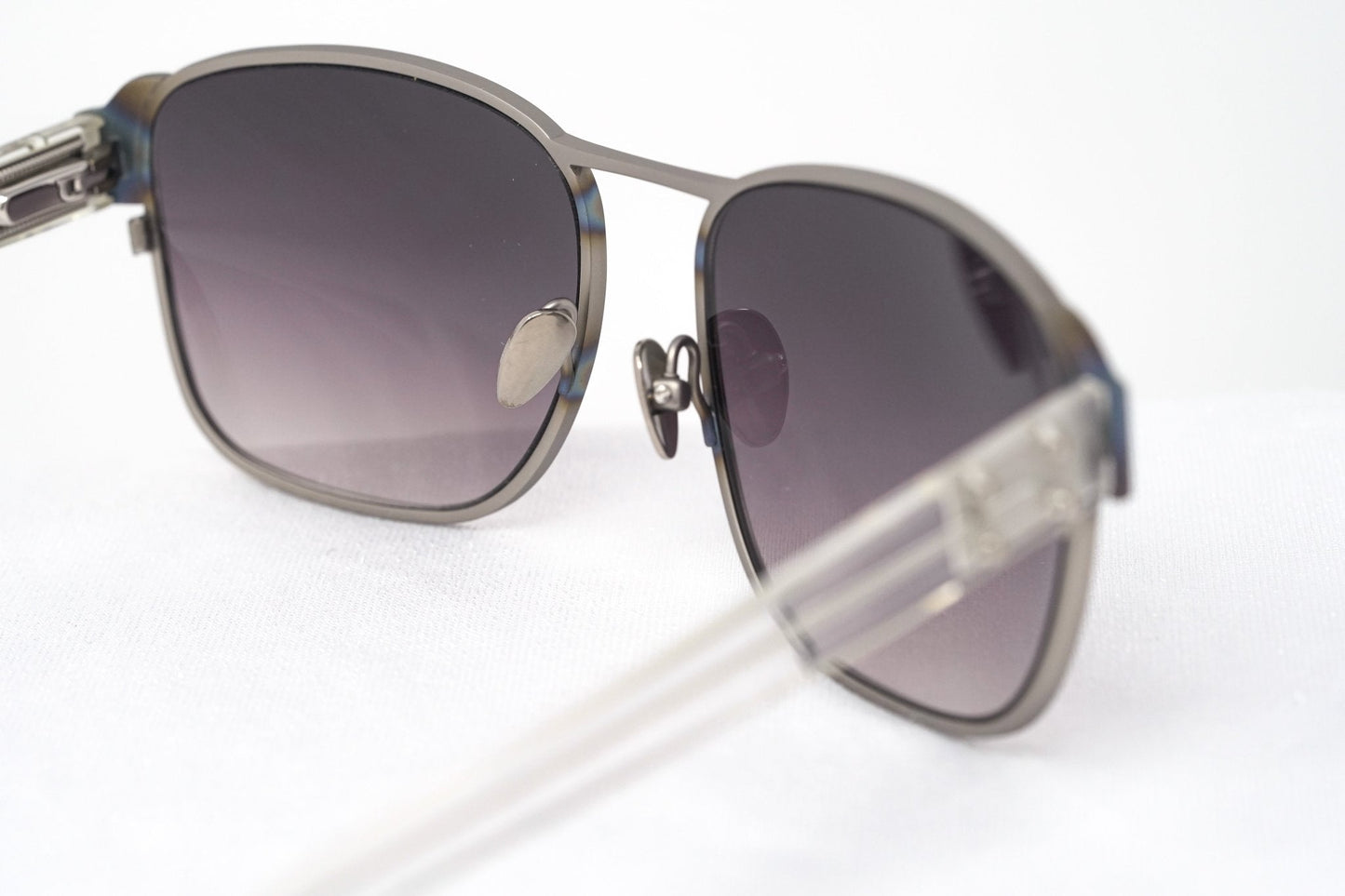 Kris Van Assche Sunglasses D-Frame Iridescent Silver and Purple