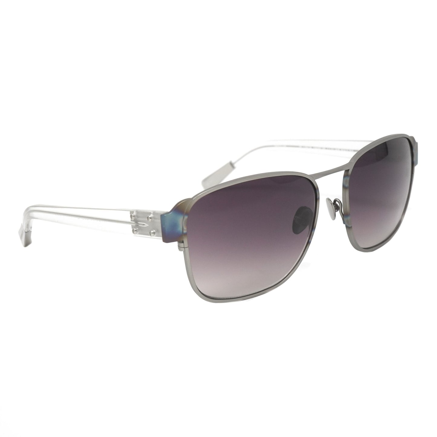 Kris Van Assche Sunglasses D-Frame Iridescent Silver and Purple