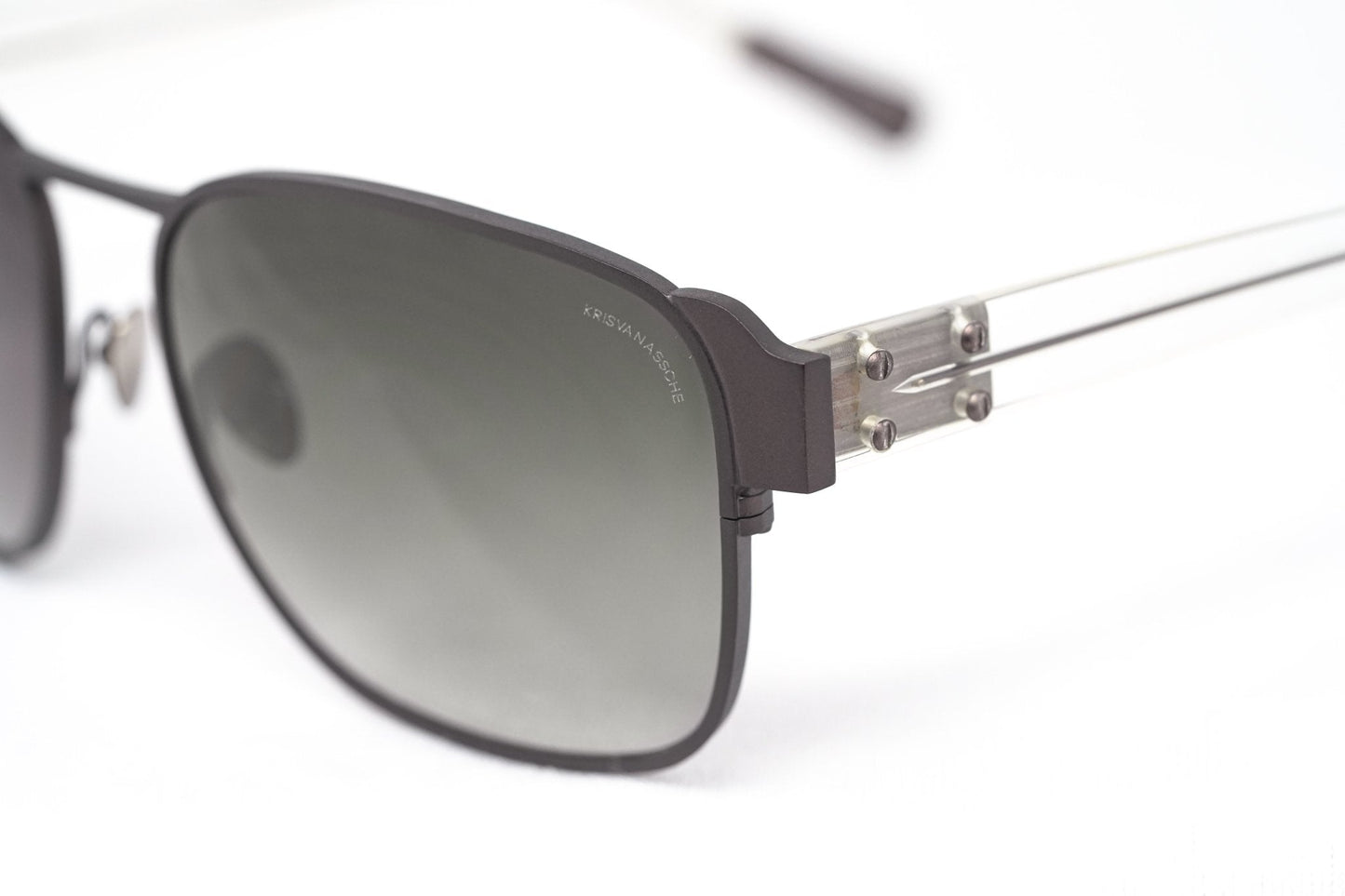 Kris Van Assche Sunglasses D-Frame Matt Brown and Grey