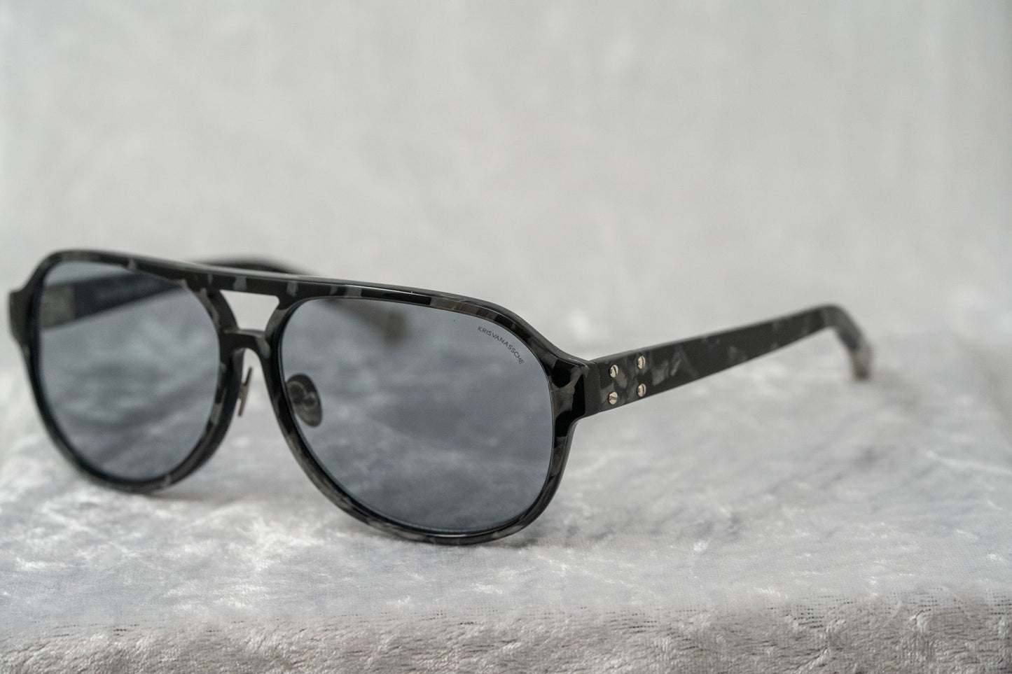 Kris Van Assche Men's Sunglasses Tortoise Shell and Blue KVA20C2SUN
