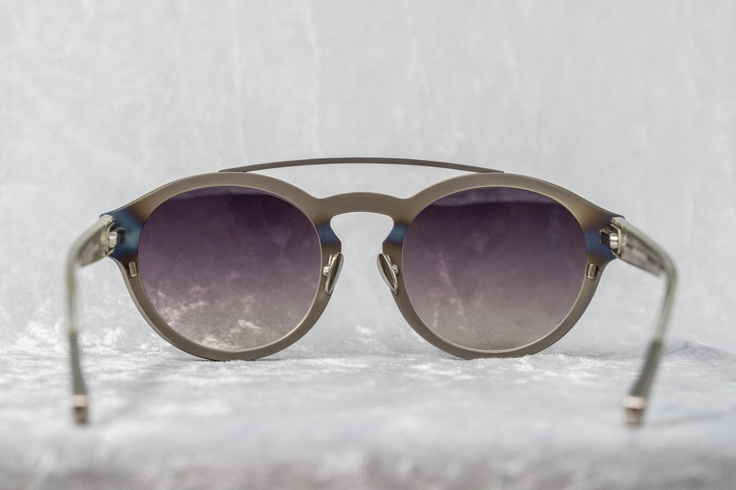 Kris Van Assche Sunglasses Round Burnt Silver and Grey