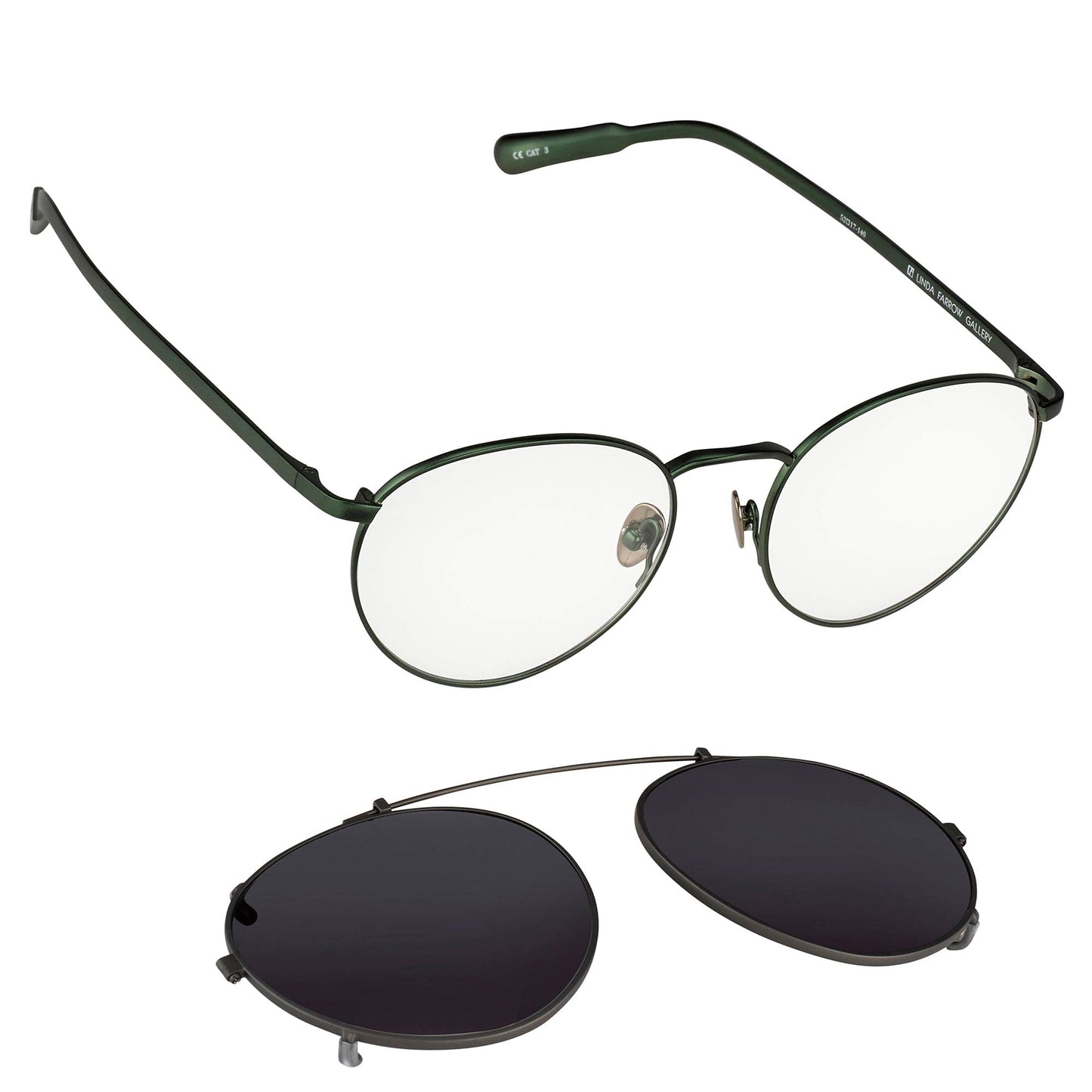 Kris Van Assche Sunglasses Round Green and Gunmetal Grey