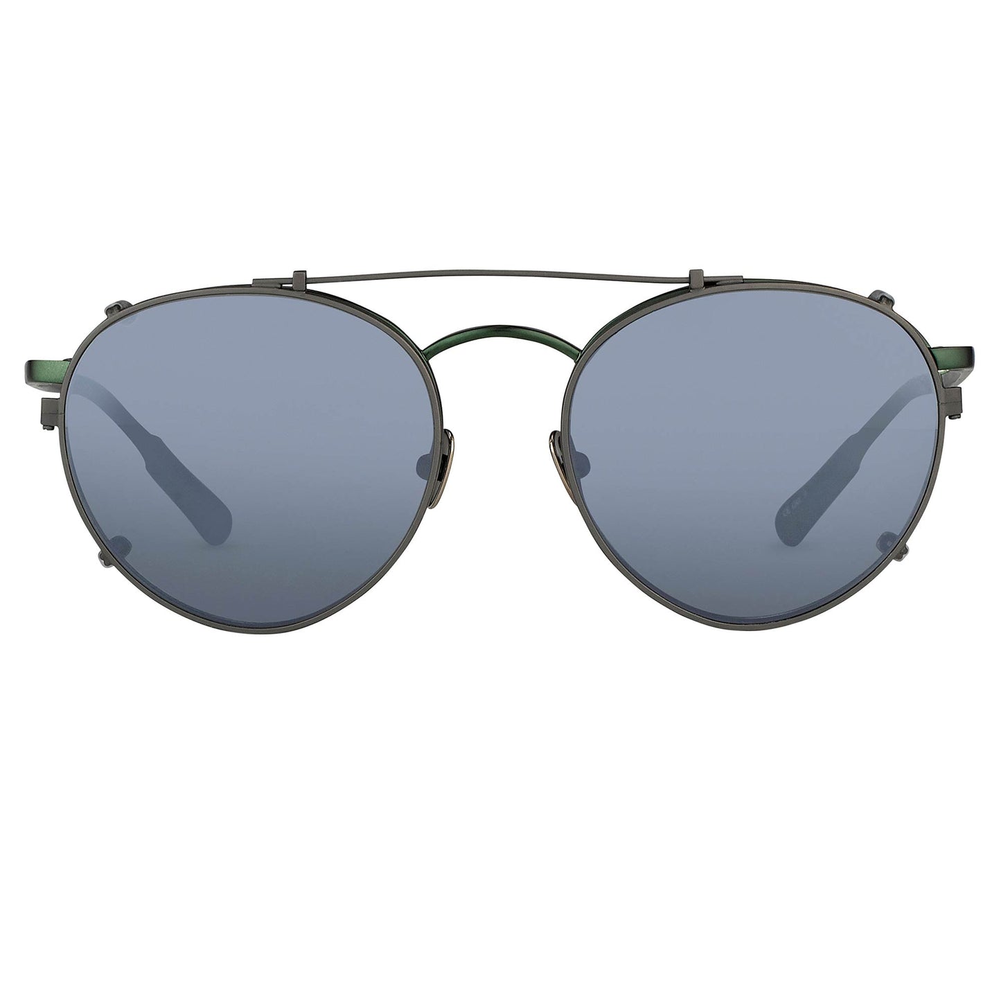 Kris Van Assche Sunglasses Round Green and Gunmetal Grey