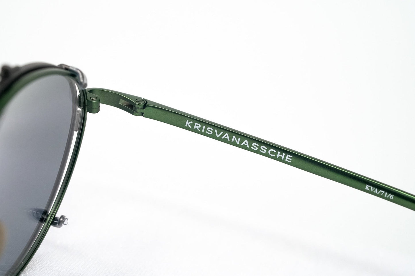 Kris Van Assche Sunglasses Round Green and Gunmetal Grey
