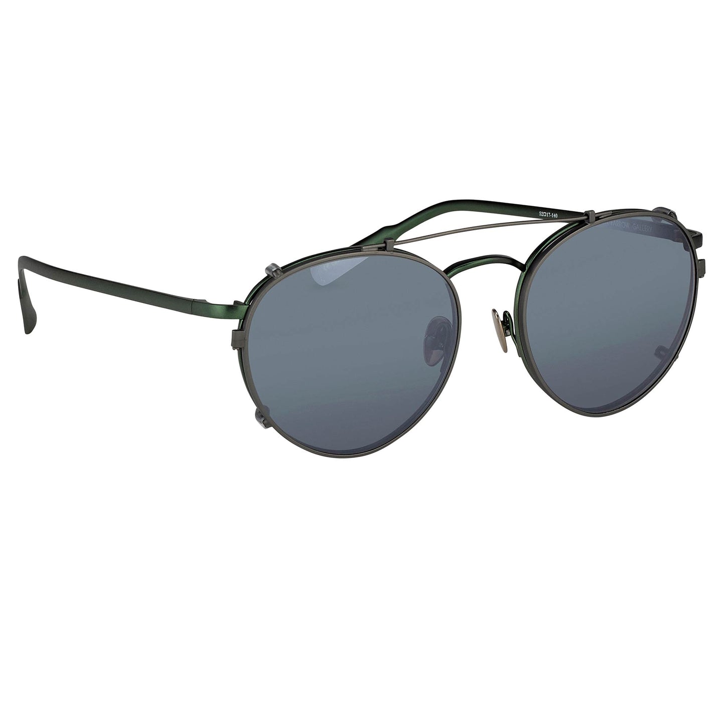 Kris Van Assche Sunglasses Round Green and Gunmetal Grey