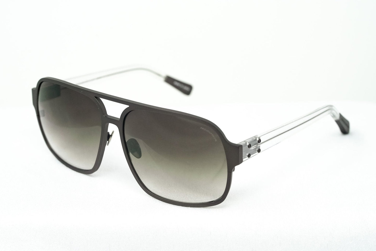 Kris Van Assche Sunglasses Rectangular Brown and Grey
