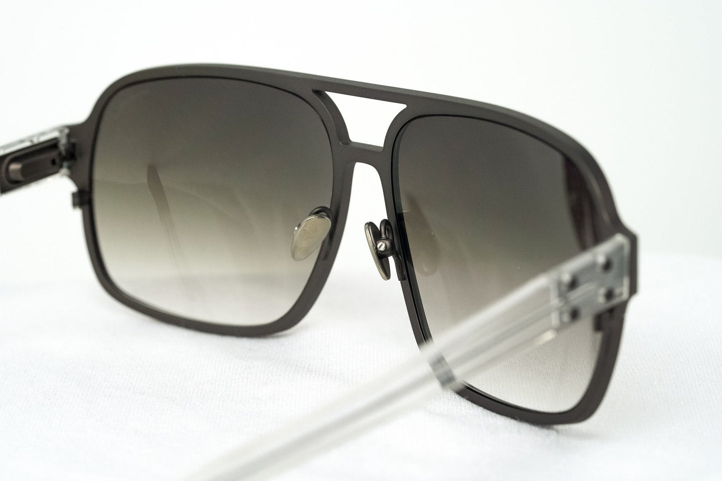 Kris Van Assche Sunglasses Rectangular Brown and Grey