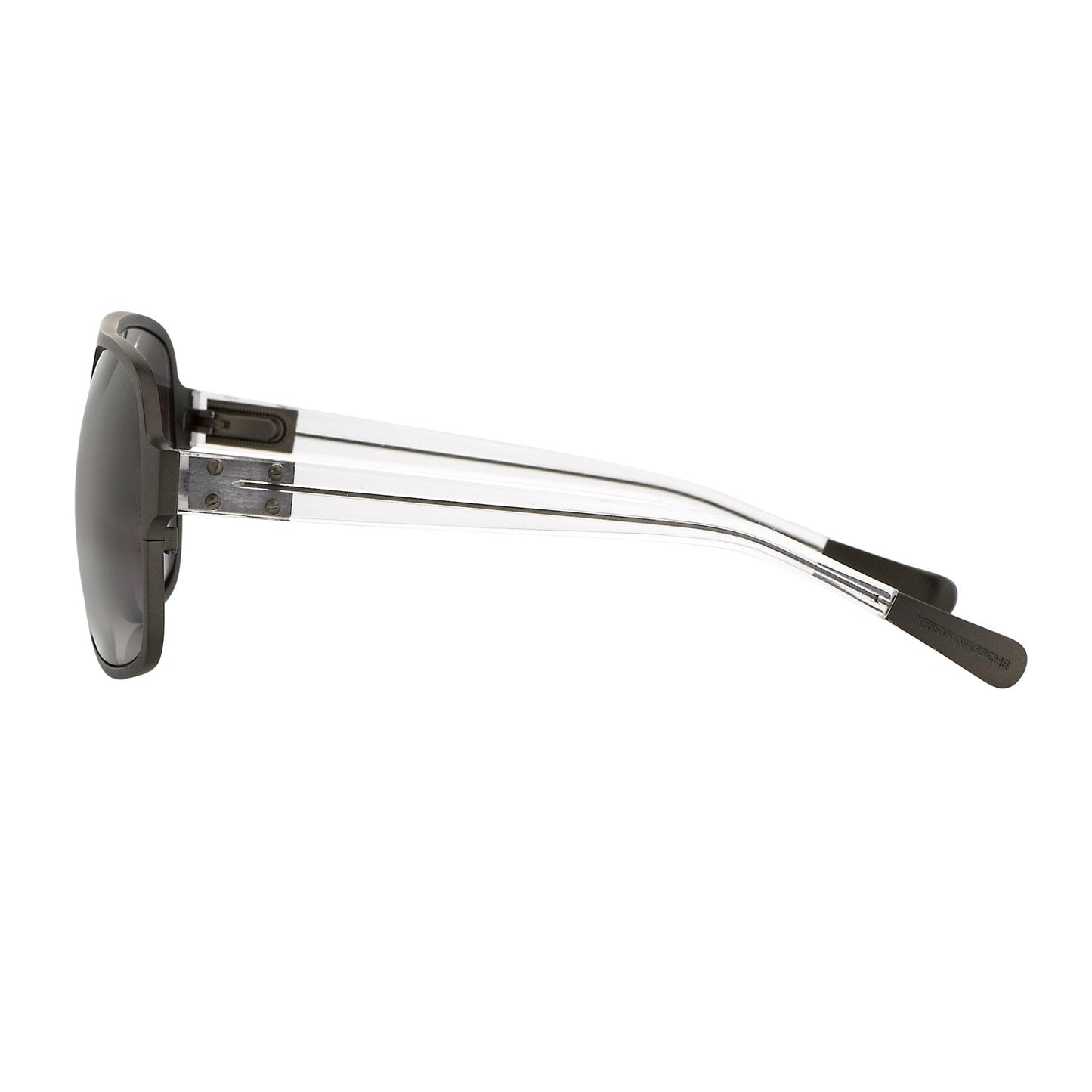 Kris Van Assche Sunglasses Rectangular Brown and Grey