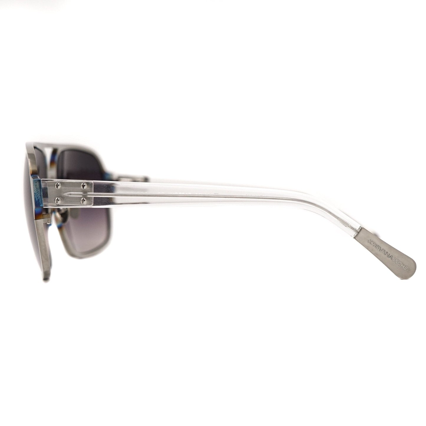 Kris Van Assche Sunglasses Rectangular Purple and Metalic SIlver KVA2C5SUN
