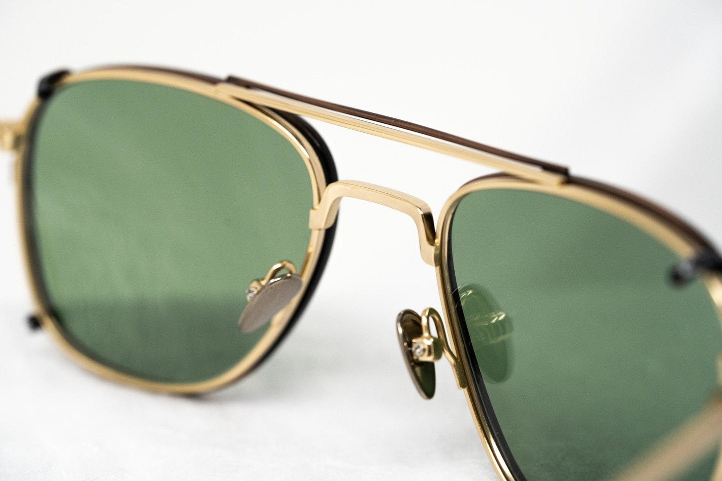 Kris Van Assche Sunglasses Rectangular Bronze and Green