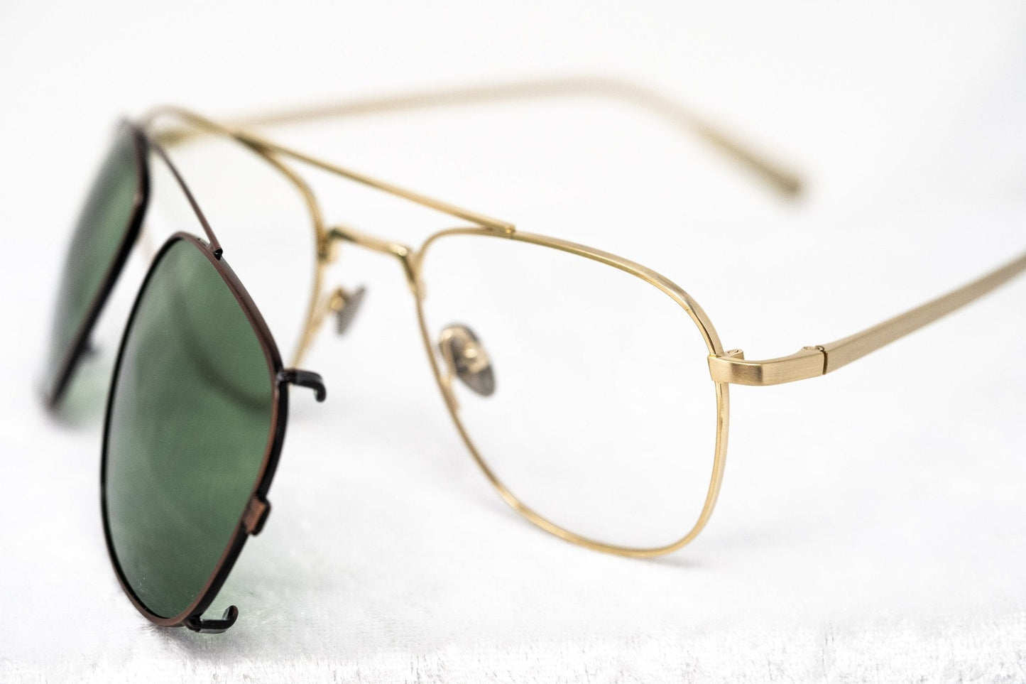 Kris Van Assche Sunglasses Rectangular Bronze and Green