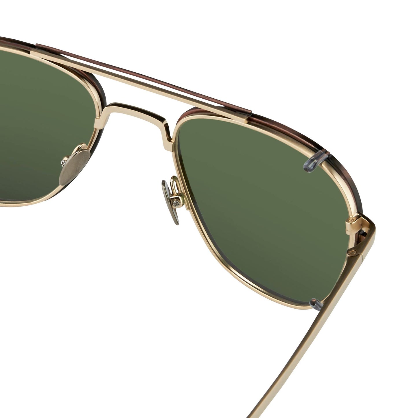 Kris Van Assche Sunglasses Rectangular Bronze and Green