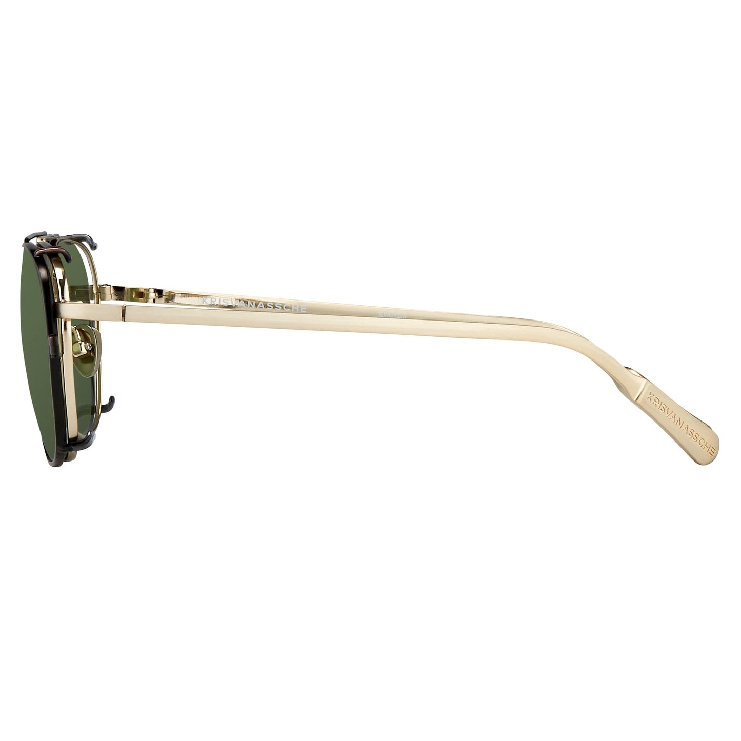 Kris Van Assche Sunglasses Rectangular Bronze and Green