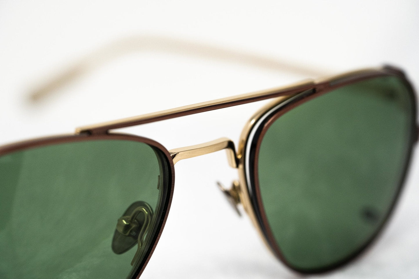 Kris Van Assche Sunglasses Rectangular Bronze and Green