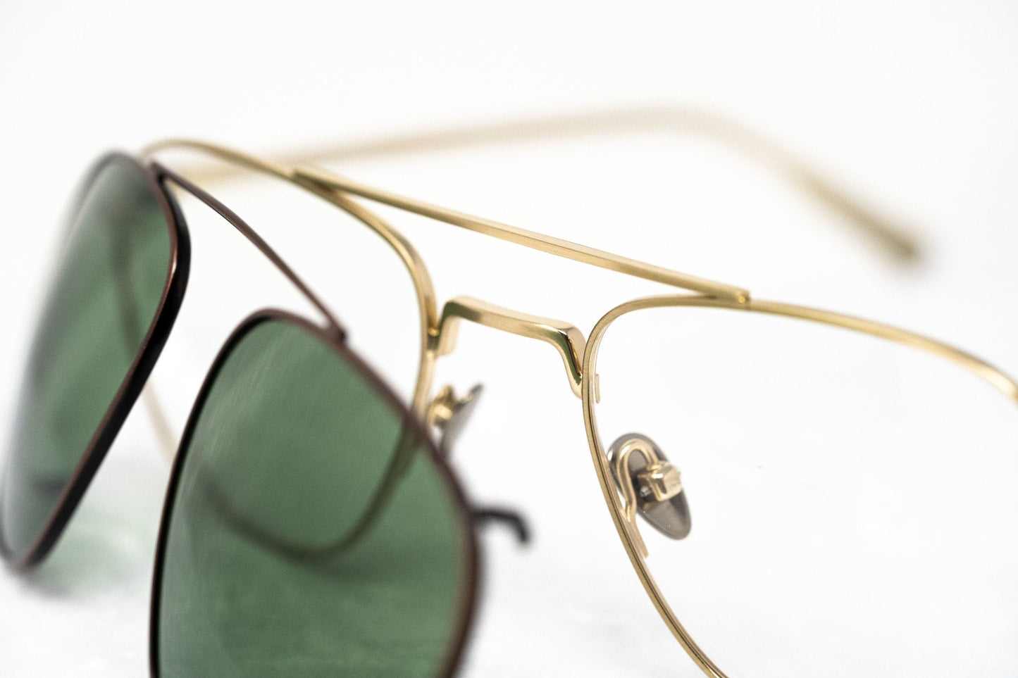 Kris Van Assche Sunglasses Rectangular Bronze and Green