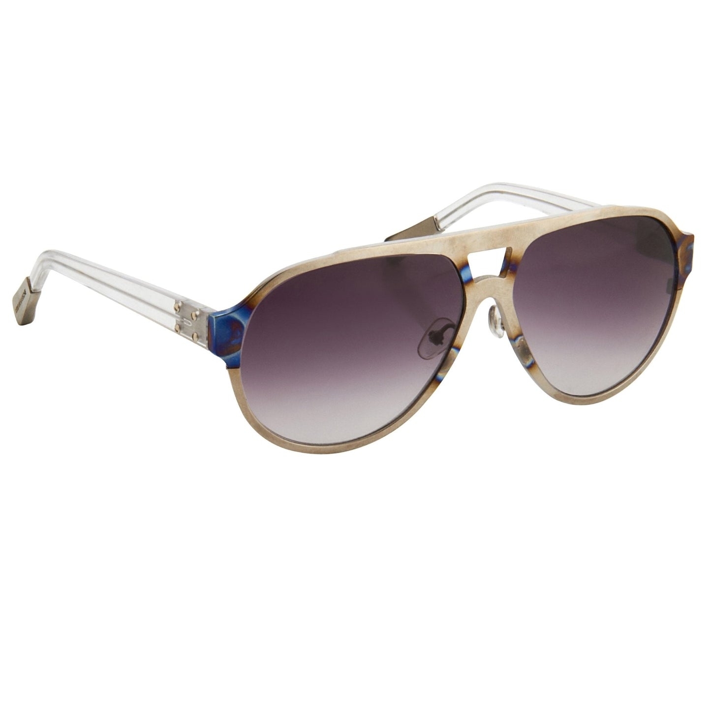 Kris Van Assche Sunglasses Silver and Purple