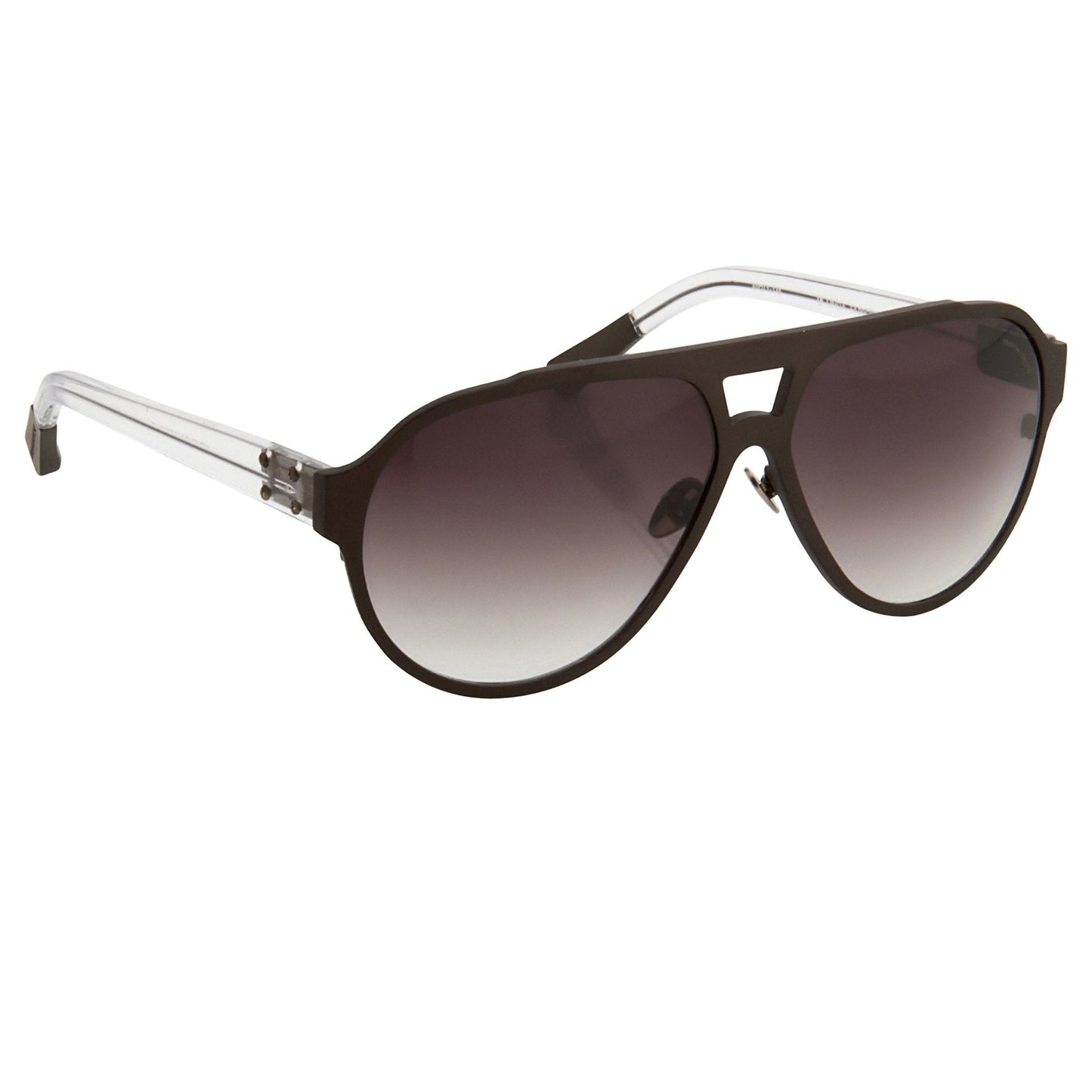 Kris Van Assche Sunglasses Dark Purple Brown and Grey