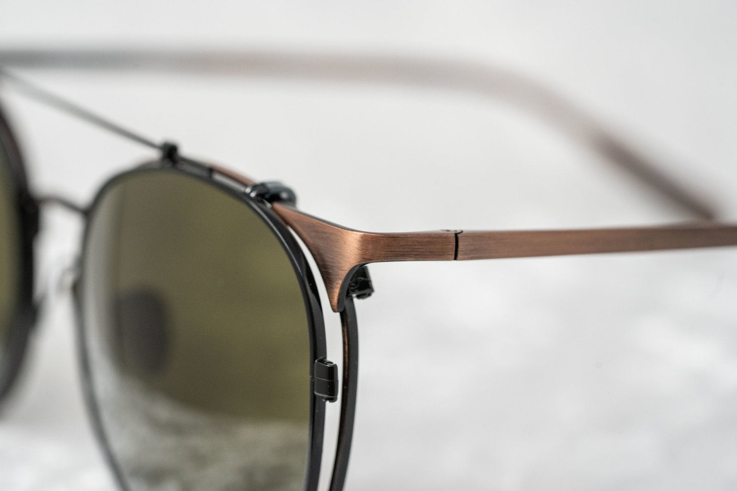 Kris Van Assche Sunglasses Round Shiny Black Bronze and Grey