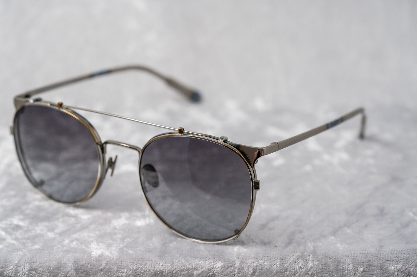 Kris Van Assche Sunglasses Round Burnt Silver and Grey Graduated