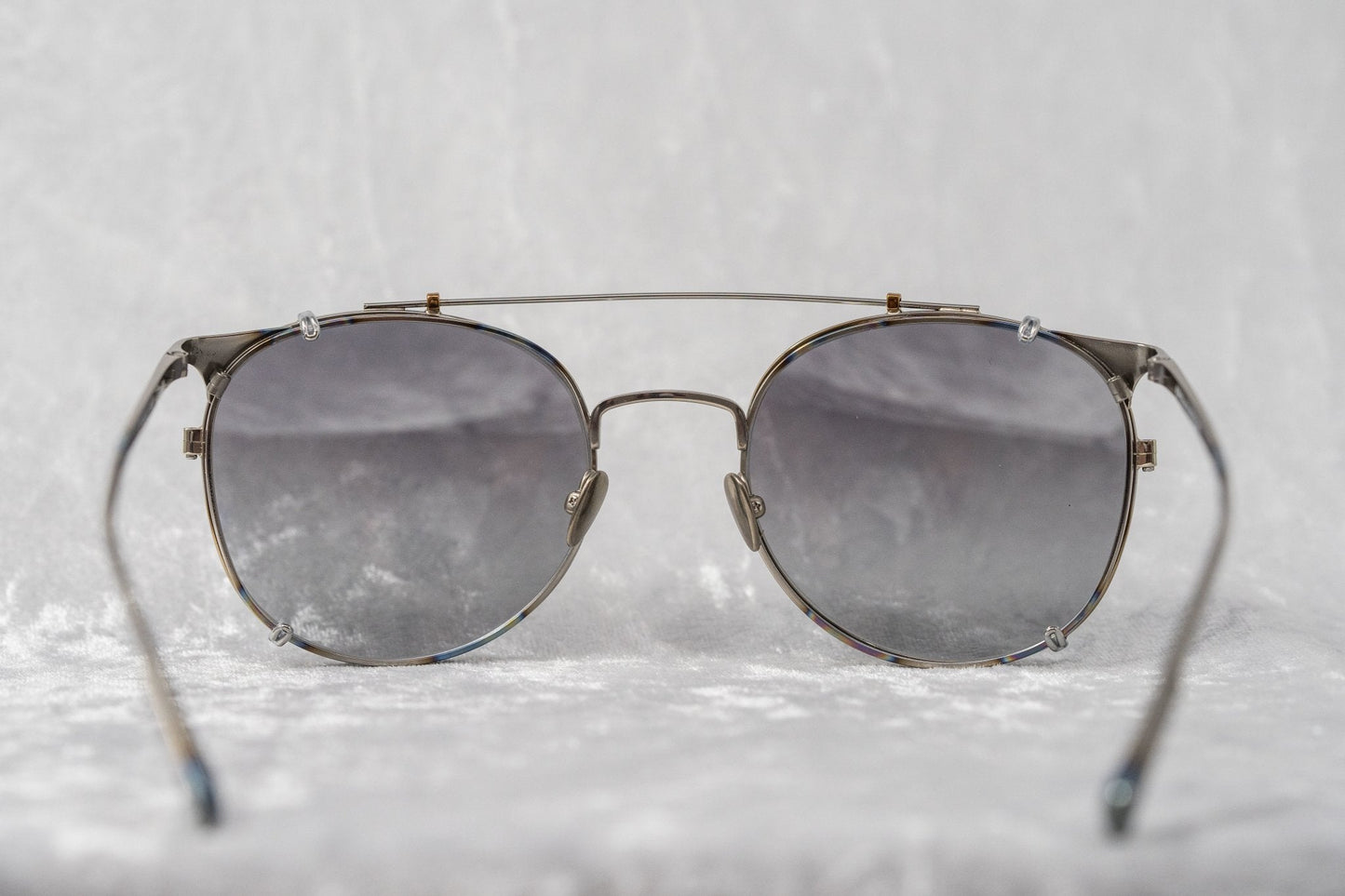 Kris Van Assche Sunglasses Round Burnt Silver and Grey Graduated