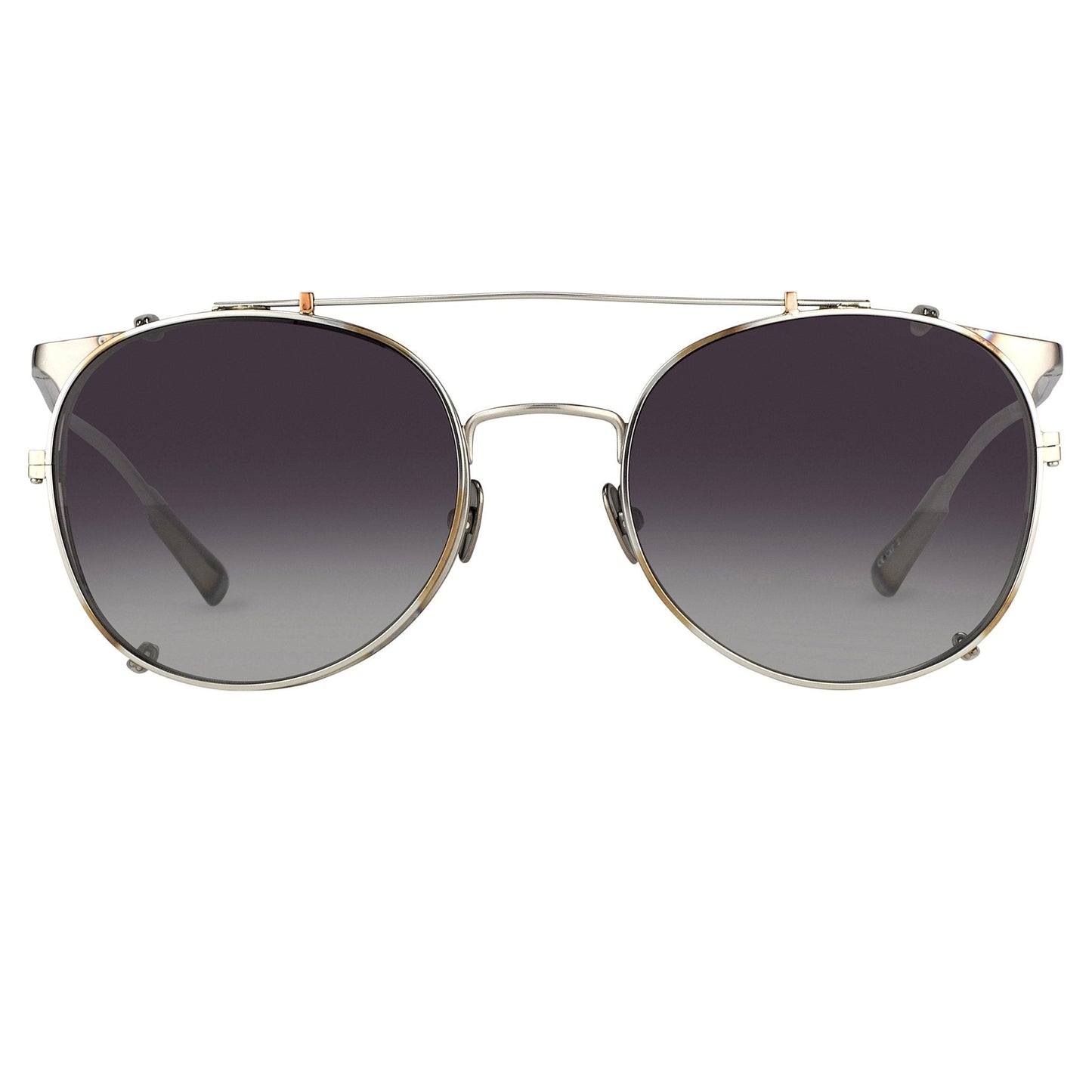 Kris Van Assche Sunglasses Round Burnt Silver and Grey Graduated