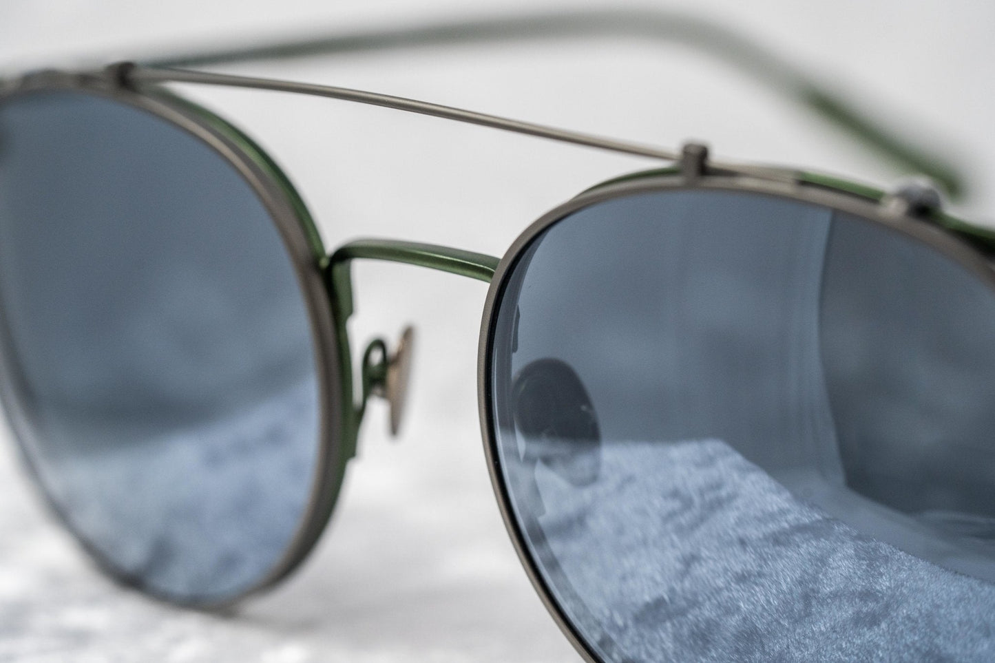 Kris Van Assche Sunglasses Round Green and Flash